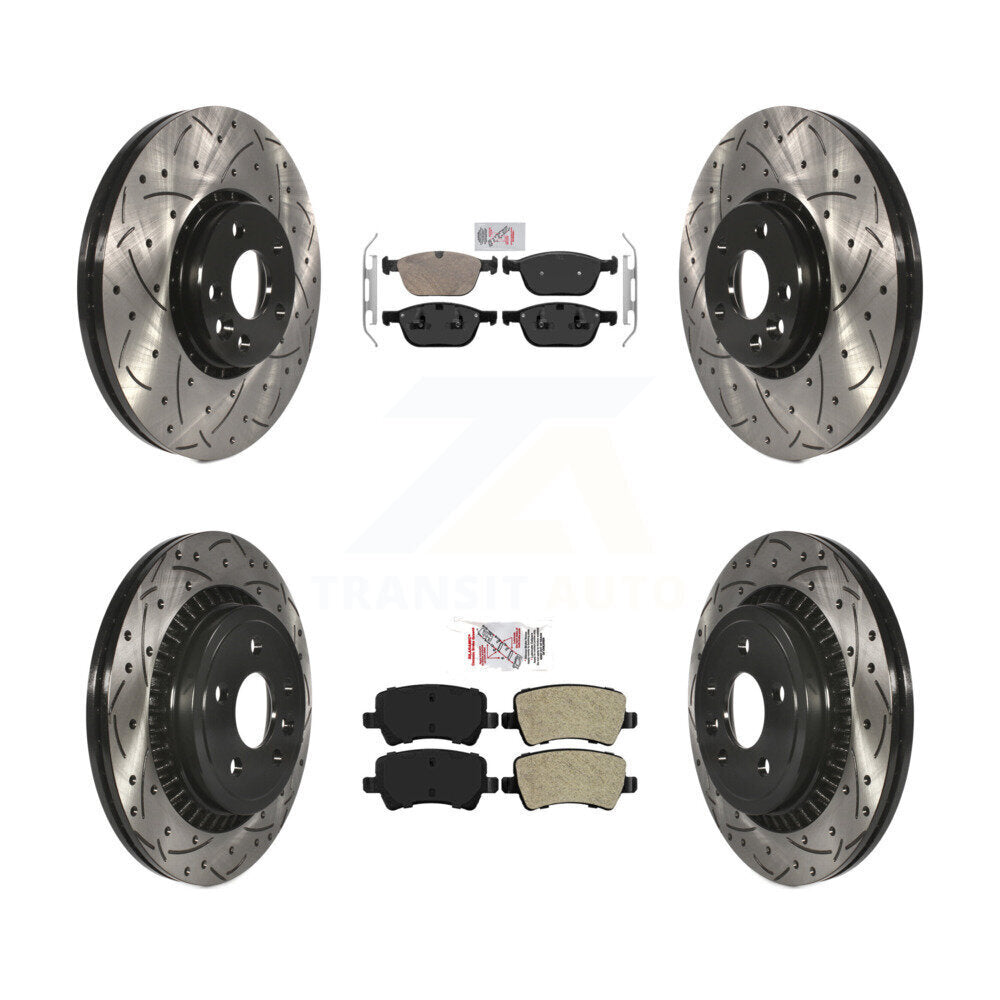 Kit de Rotor de frein à fente percée, coussinet semi-métallique arrière en céramique avant pour Volvo XC6