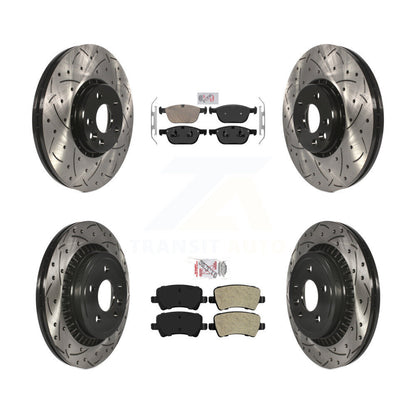 Kit de Rotor de frein à fente percée, coussinet semi-métallique arrière en céramique avant pour Volvo XC6