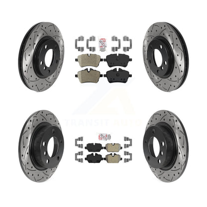 Kit de rotors de frein à fente de forage semi-métallique avant et arrière pour Mini Cooper Pacema