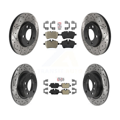 Kit de rotors de frein à fente de forage semi-métallique avant et arrière pour Mini Cooper Pacema