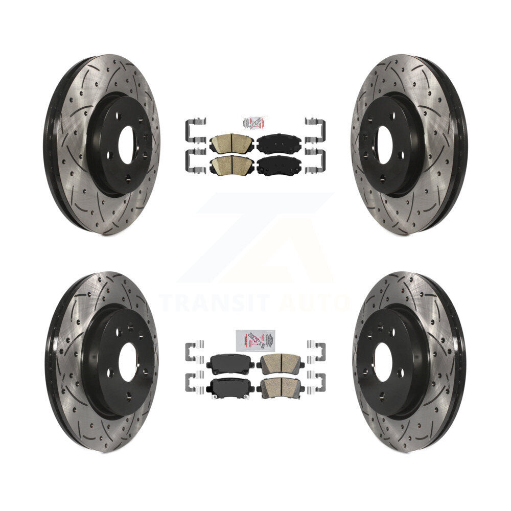 Kit de Rotor de frein avec coussinets en céramique avant et arrière, fente percée, pour Chevrolet Malibu Buic