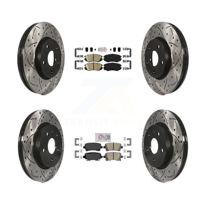 Kit de Rotor de frein avec coussinets en céramique avant et arrière, fente percée, pour Chevrolet Malibu Buic