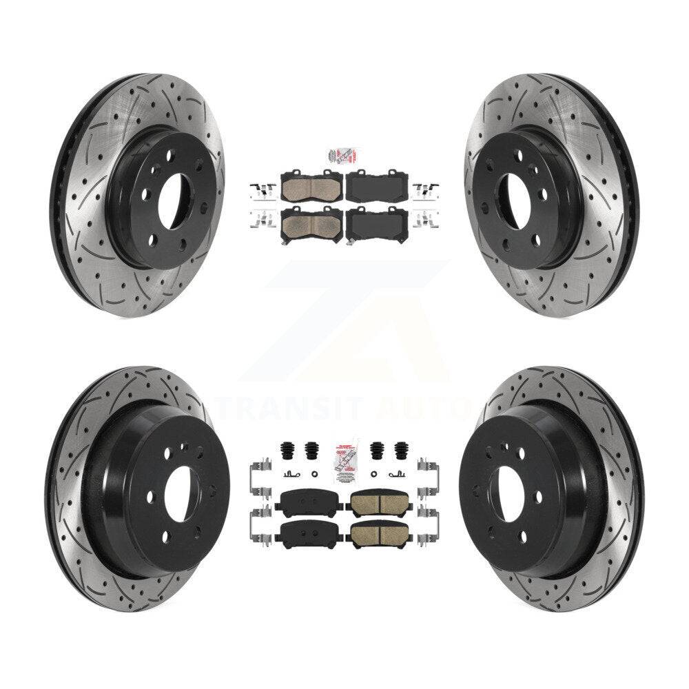 Kit de Rotor de frein avec coussinets en céramique avant et arrière, fente percée, pour Chevrolet Colorado GM