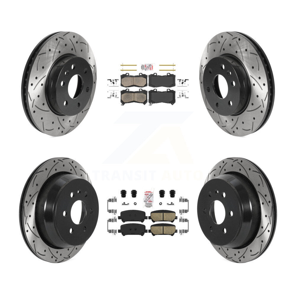 Kit de Rotor de frein avec coussinets en céramique avant et arrière, fente percée, pour Chevrolet Colorado GM