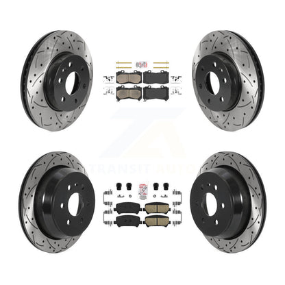 Kit de Rotor de frein avec coussinets en céramique avant et arrière, fente percée, pour Chevrolet Colorado GM