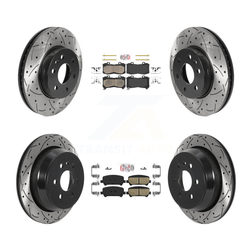 Kit de Rotor de frein avec coussinets en céramique avant et arrière, fente percée, pour Chevrolet Colorado GM