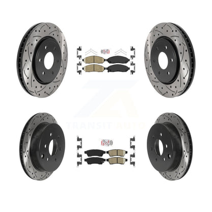 Kit de Rotor de frein avec coussinets en céramique avant et arrière, fente percée, pour Nissan Frontier Xterr