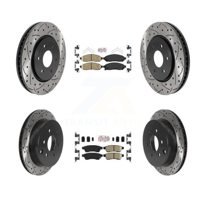 Kit de Rotor de frein avec coussinets en céramique avant et arrière, fente percée, pour Nissan Frontier Xterr