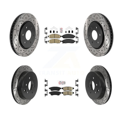 Kit de Rotor de frein avec coussinets en céramique avant et arrière, fente percée, pour Nissan Frontier Xterr