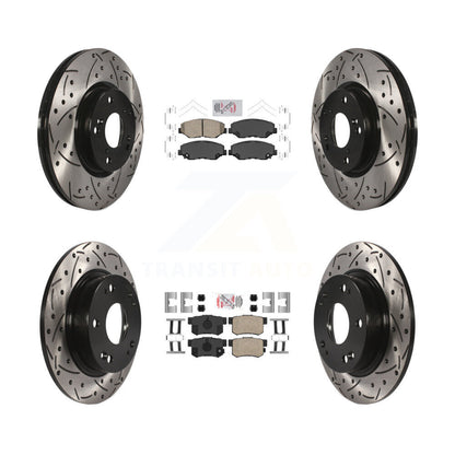 Kit de Rotor de frein à disque, fente de perçage en céramique avant et arrière, pour Honda Civic Acura IL