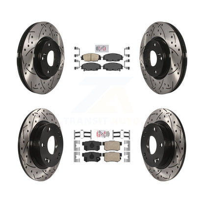 Kit de Rotor de frein à disque, fente de perçage en céramique avant et arrière, pour Honda Civic Acura CS