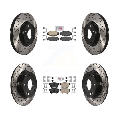 Kit de Rotor de frein à disque, fente de perçage en céramique avant et arrière, pour Honda Civic Acura CS