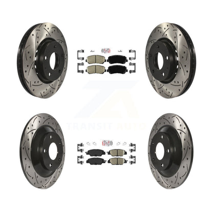 Kit de Rotor de frein à disque avec coussinet en céramique avant et arrière, fente percée, pour Mazda CX-