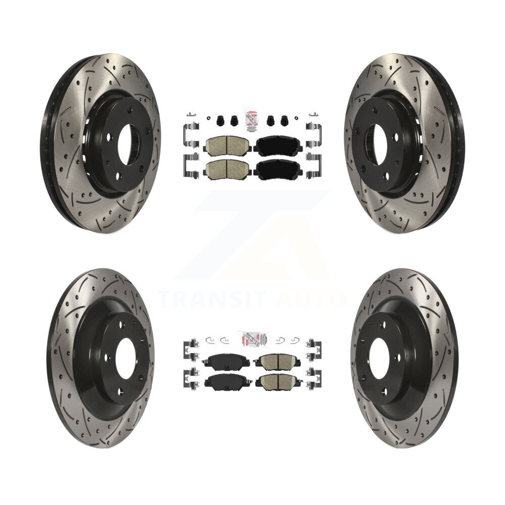 Kit de Rotor de frein à disque avec coussinet en céramique avant et arrière, fente percée, pour Mazda CX-