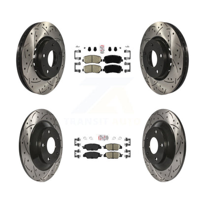 Kit de Rotor de frein à disque avec coussinet en céramique avant et arrière, fente percée, pour Mazda CX-