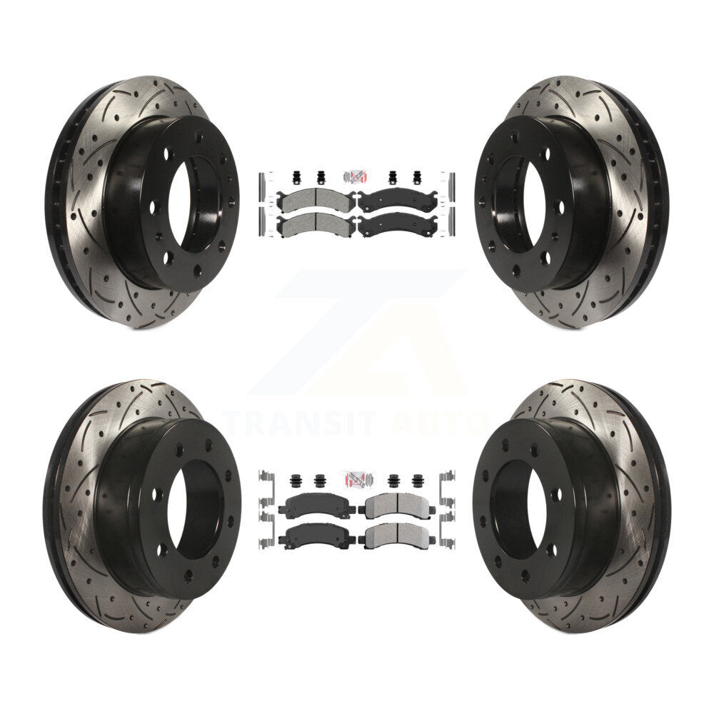 Kit de Rotor de frein à disque, fente de perçage de tampons semi-métalliques avant et arrière pour GMC Savana 250