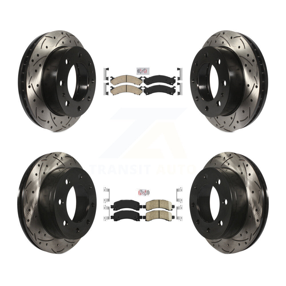 Kit de Rotor de frein à fente de forage de tampon en céramique avant et arrière pour Chevrolet Express 2500 GM
