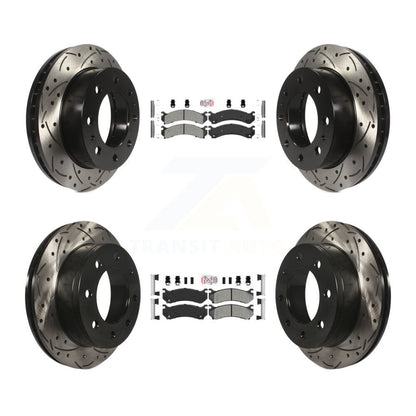 Kit de Rotor de frein à fente de forage de tampon semi-métallique avant et arrière pour Chevrolet GMC Sierr
