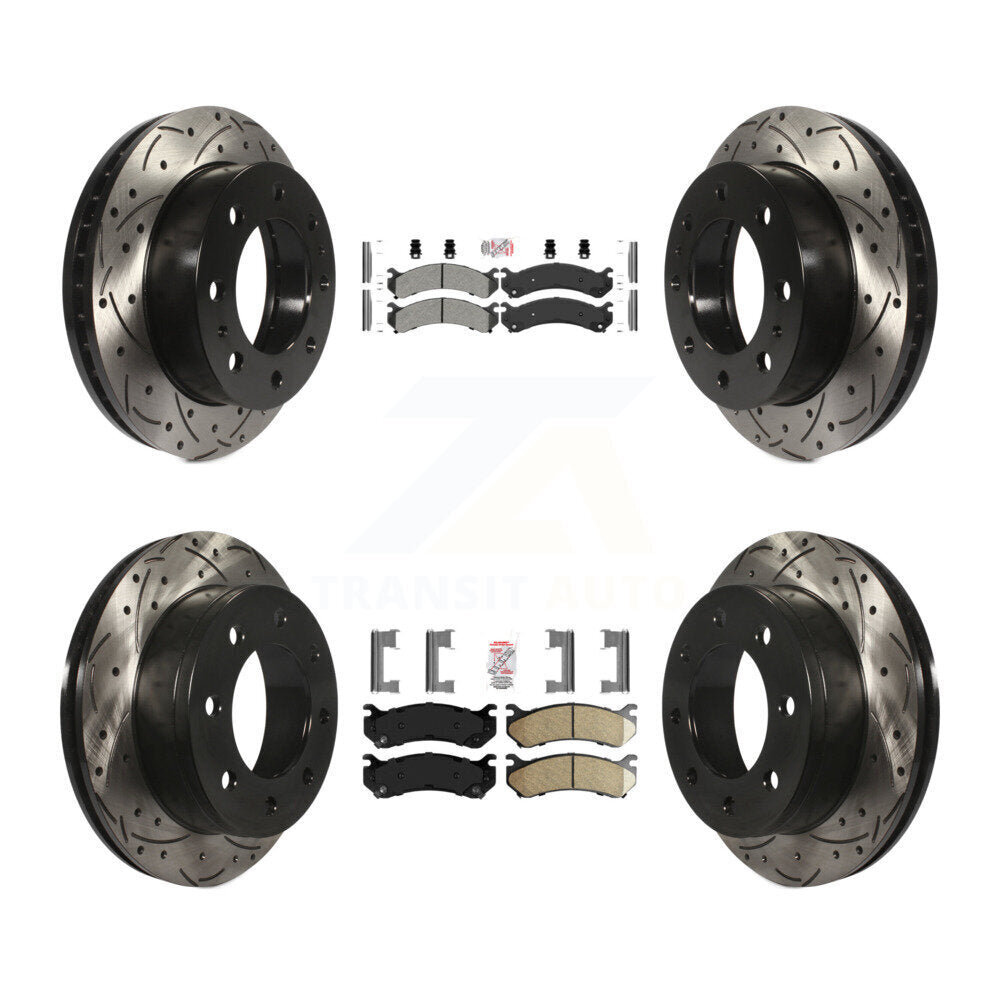 Kit de Rotor de frein à fente de forage en céramique avant semi-métallique arrière pour Chevrolet H