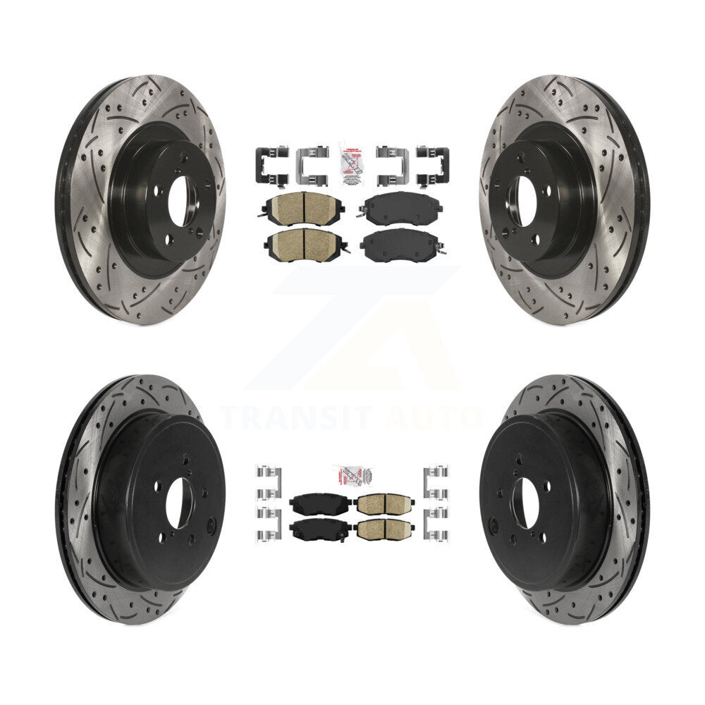 Kit de Rotors de frein à fente de forage de tampon en céramique avant et arrière pour Subaru BRZ Toyota 86 GR8