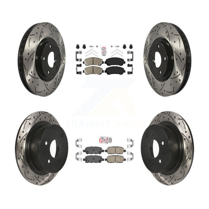 Kit de Rotors de frein à fente de forage de tampon en céramique avant et arrière pour Nissan Sentra SE-R Spec