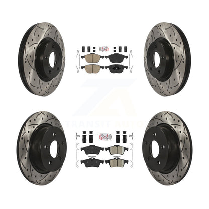 Kit de rotor de frein à disque avec coussinets en céramique avant et arrière, fente percée, pour Ford Escape c-ma