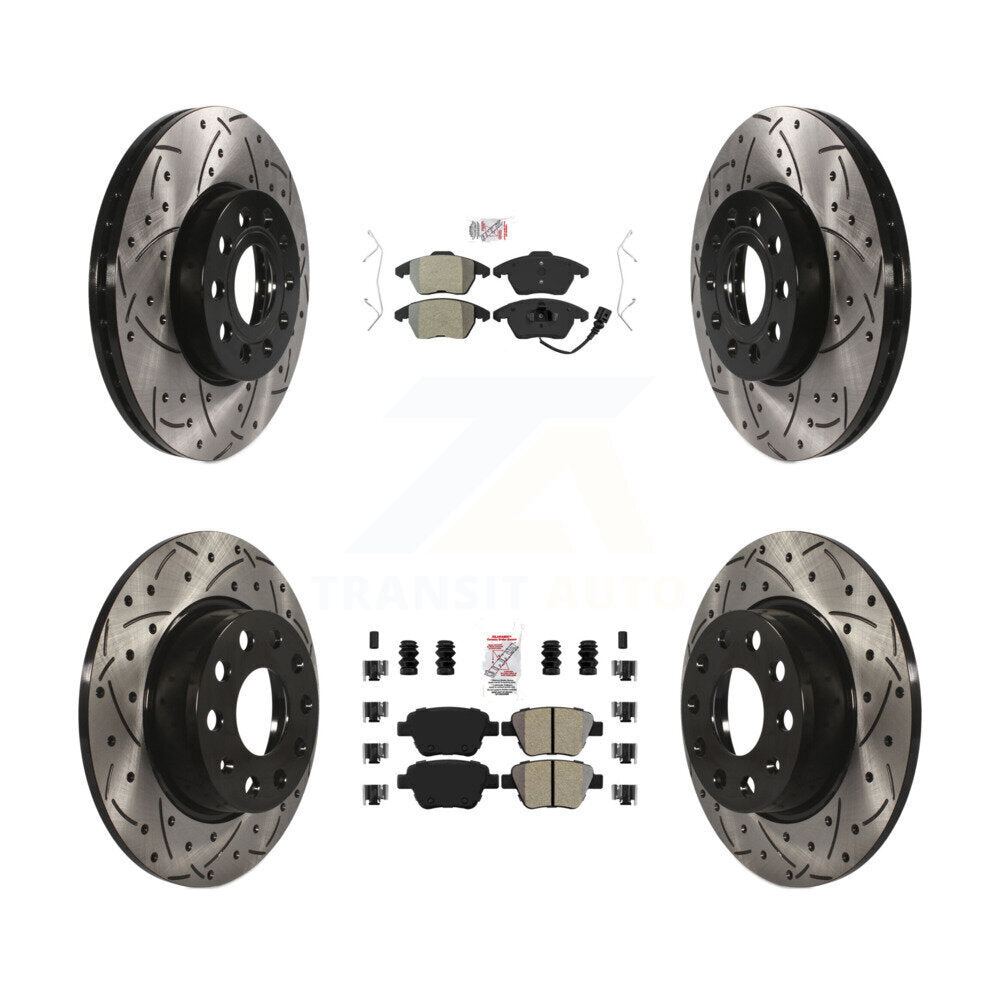 Kit de rotors de frein à fentes semi-métalliques avant et arrière, pour Volkswagen Beetl
