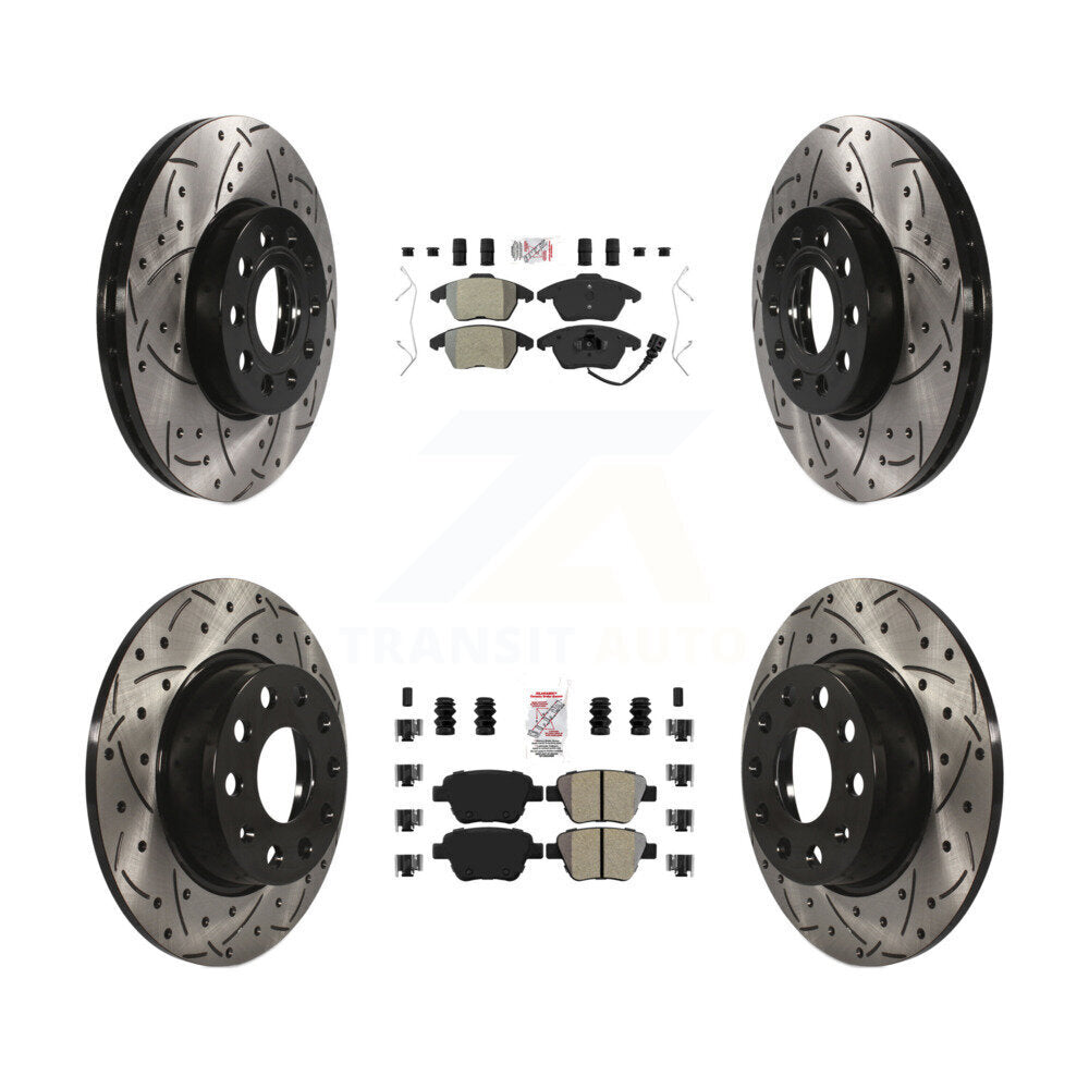 Kit de rotors de frein à fentes semi-métalliques avant et arrière, pour Volkswagen Beetl
