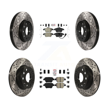 Kit de rotors de frein à fentes semi-métalliques avant et arrière, pour Volkswagen Beetl
