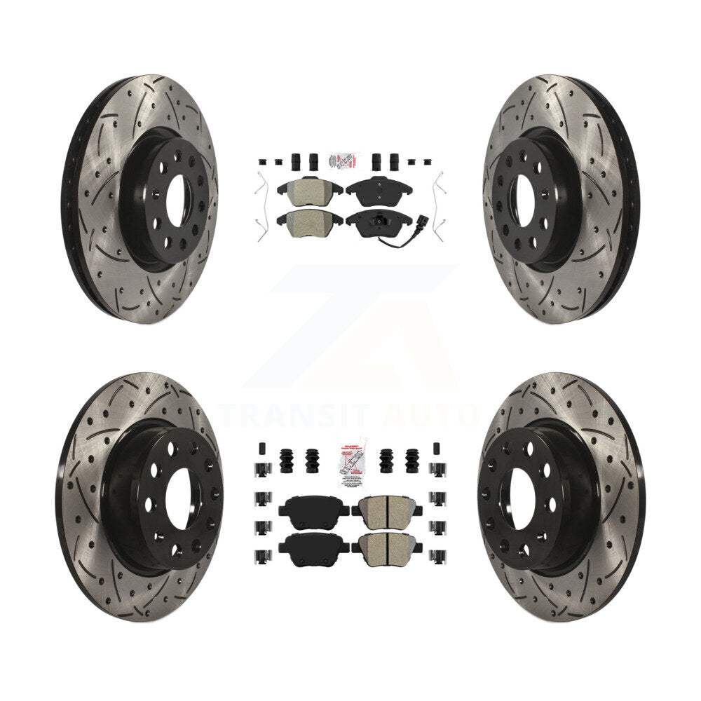 Kit de rotors de frein à fentes semi-métalliques avant et arrière, pour Volkswagen Beetl
