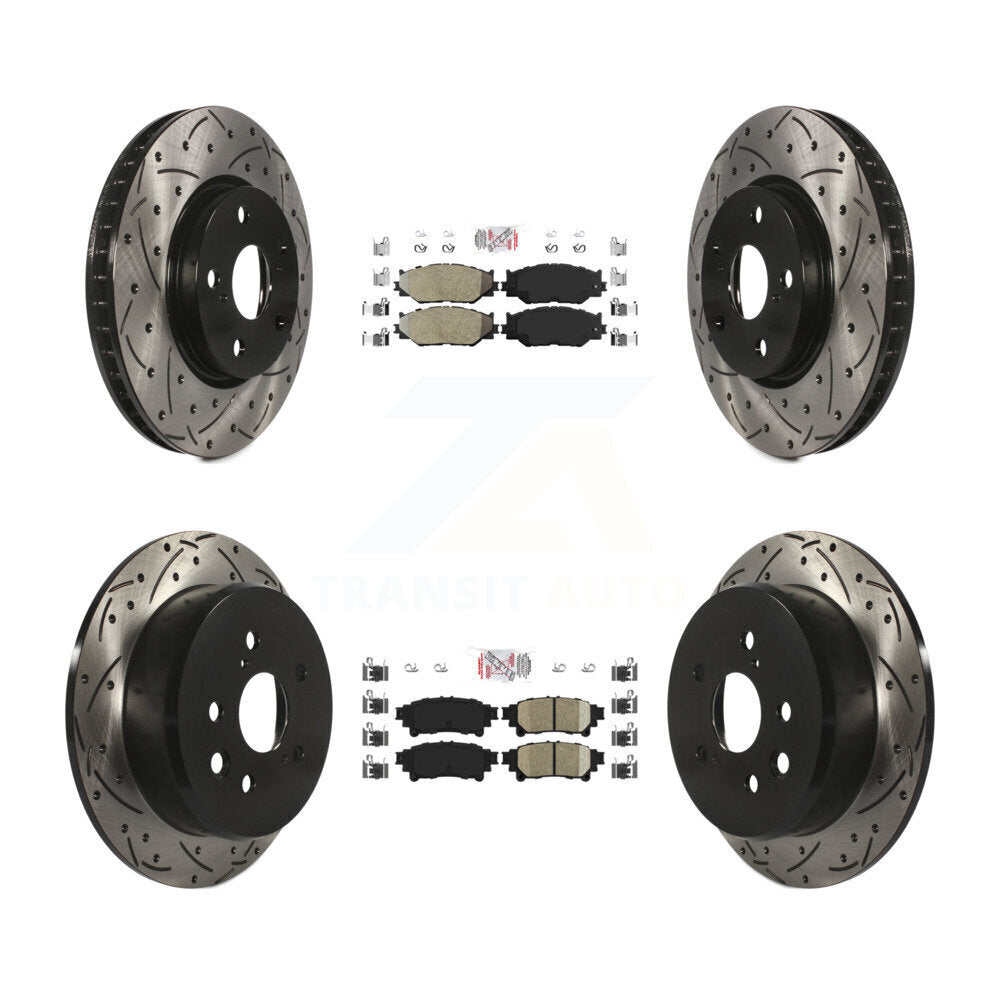 Kit de Rotors de frein à fente de forage en céramique avant semi-métallique arrière pour Lexus IS25