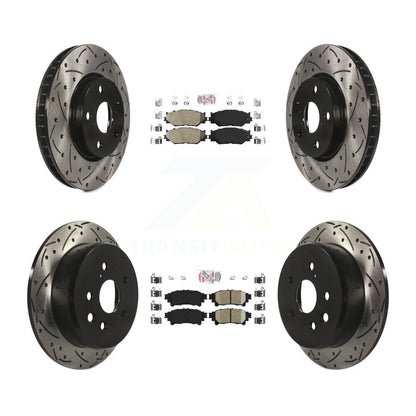Kit de Rotors de frein à fente de forage en céramique avant semi-métallique arrière pour Lexus IS25