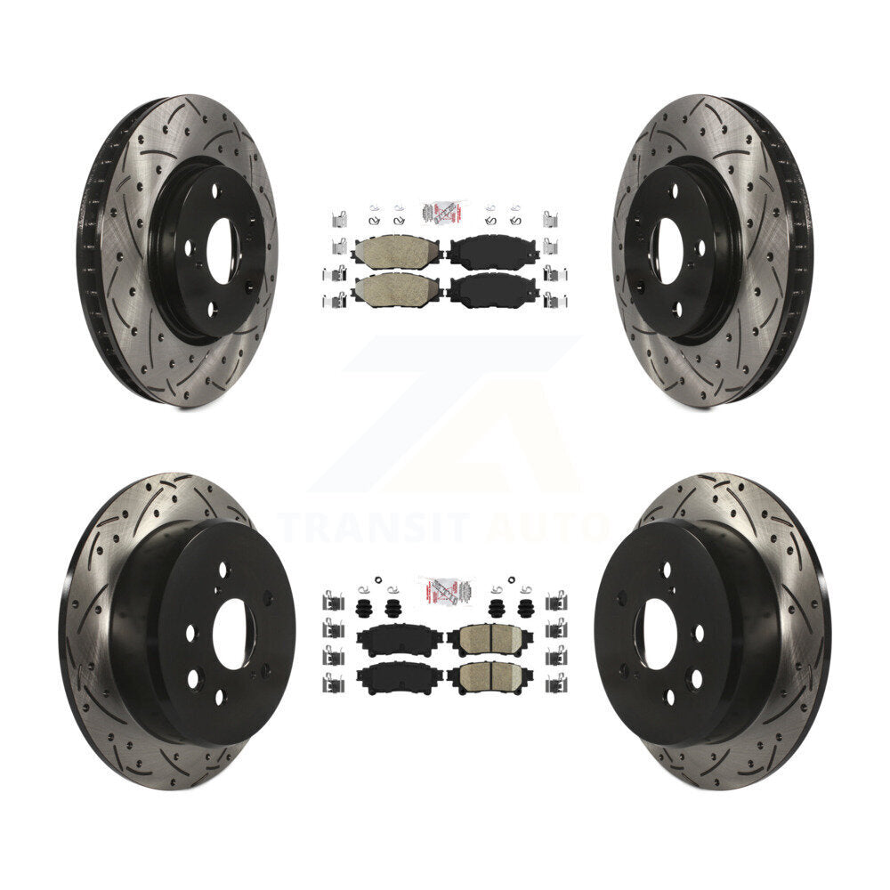 Kit de Rotors de frein à fente de forage en céramique avant semi-métallique arrière pour Lexus IS25