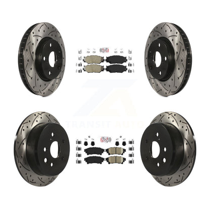 Kit de Rotors de frein à fente de forage en céramique avant semi-métallique arrière pour Lexus IS25