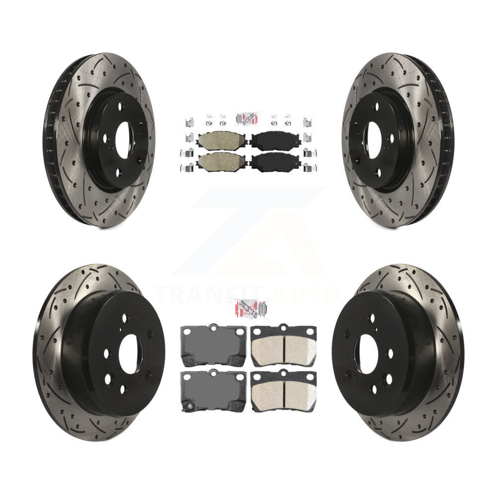 Kit de Rotors de frein à fente de forage en céramique avant semi-métallique arrière pour Lexus IS25