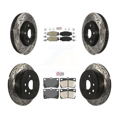 Kit de Rotors de frein à fente de forage en céramique avant semi-métallique arrière pour Lexus IS25