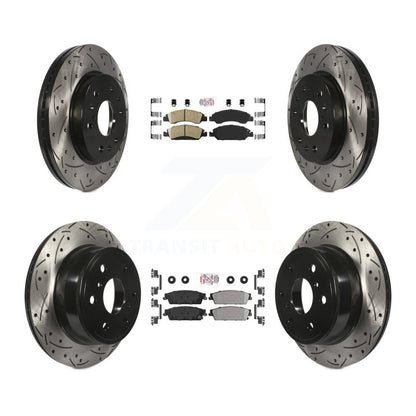 Kit de Rotor de frein à fente de forage de plaquette semi-métallique arrière en céramique avant pour Chevrolet X