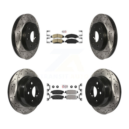 Kit de Rotor de frein à fente de forage de plaquette semi-métallique arrière en céramique avant pour Chevrolet X