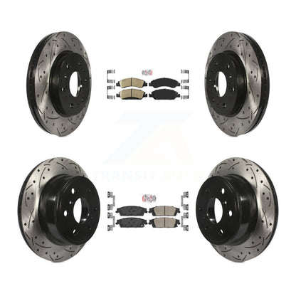 Kit de Rotors de frein à fente de forage de tampon en céramique avant et arrière pour GMC Sierra 1500 Chevrole