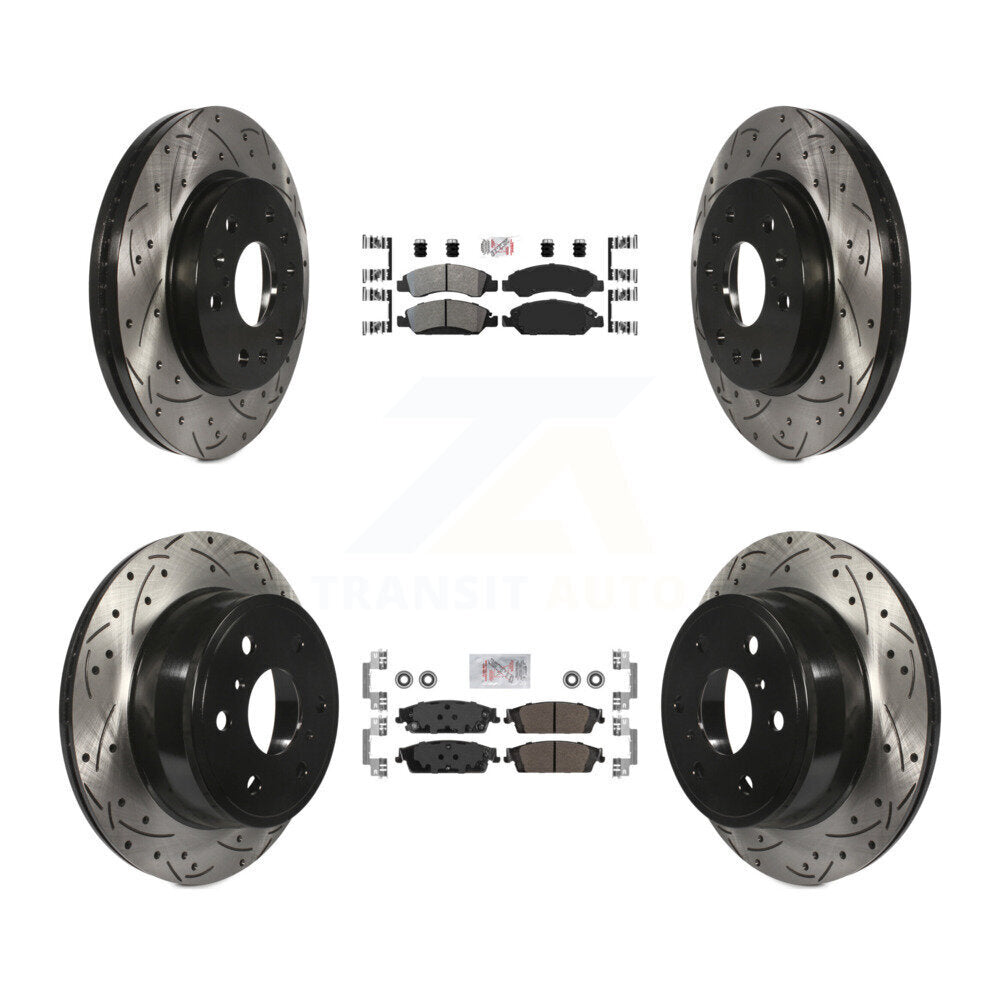 Kit de rotor de frein à fente semi-métallique avant et arrière, pour GMC Sierra 1500 X