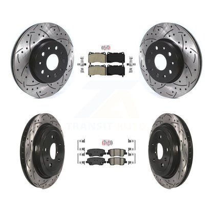 Kit de Rotor de frein à fente de forage en céramique avant semi-métallique arrière pour Cadillac CT