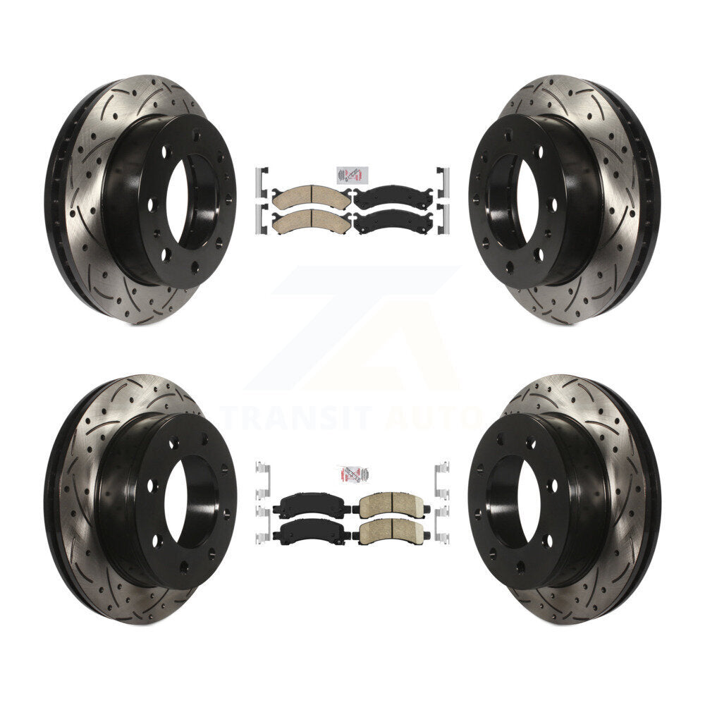 Kit de Rotor de frein à fente de forage de tampon en céramique avant et arrière pour Chevrolet Express 2500 GM