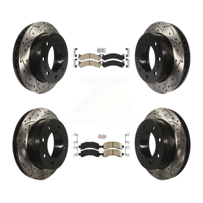 Kit de Rotor de frein à fente de forage de tampon en céramique avant et arrière pour Chevrolet Express 2500 GM