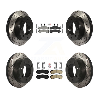 Kit de Rotor de frein à fente de forage en céramique avant semi-métallique arrière pour Chevrolet H