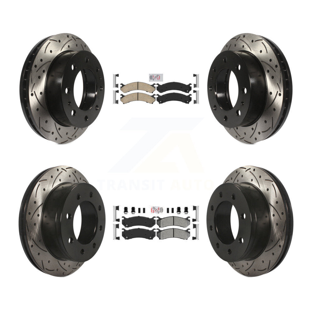 Kit de Rotor de frein à fente de forage de plaquette semi-métallique arrière en céramique avant pour Chevrolet H