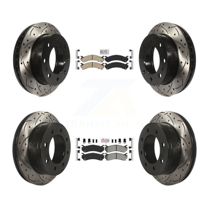 Kit de Rotor de frein à fente de forage de plaquette semi-métallique arrière en céramique avant pour Chevrolet H