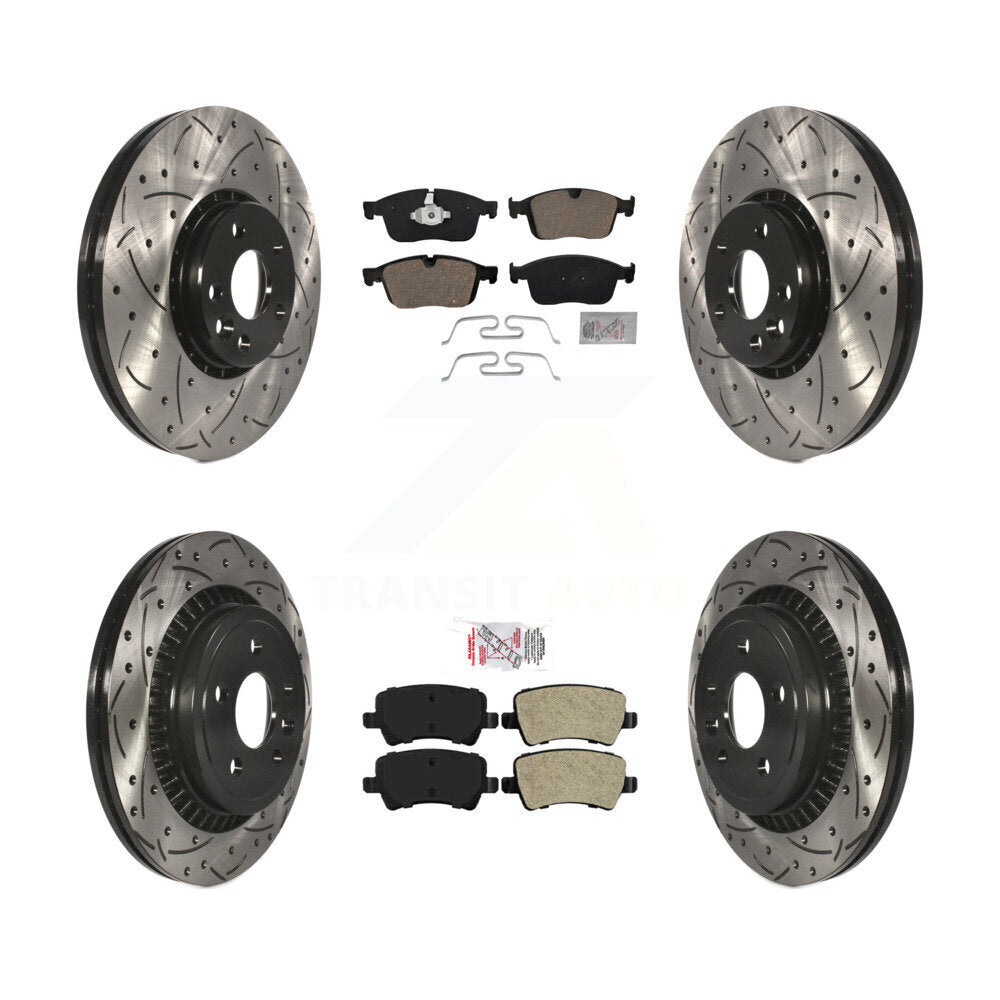 Kit de Rotor de frein à fente percée, coussinet semi-métallique arrière en céramique avant pour Volvo XC6