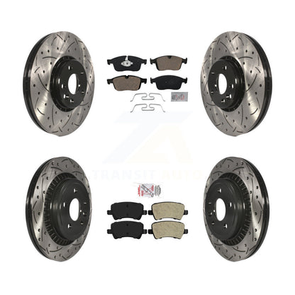 Kit de Rotor de frein à fente percée, coussinet semi-métallique arrière en céramique avant pour Volvo XC6