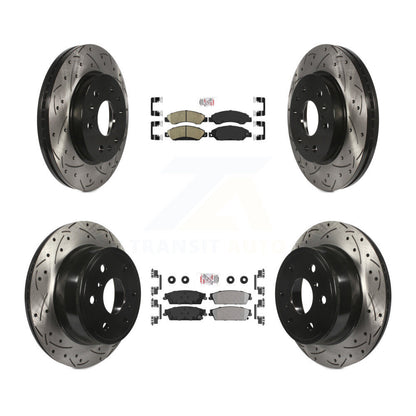 Kit de Rotor de frein à fente de forage de plaquette semi-métallique arrière en céramique avant pour Chevrolet X