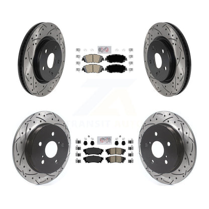 Kit de Rotors de frein à fente de forage de tampon en céramique avant et arrière pour Toyota RAV4 Camry Coroll